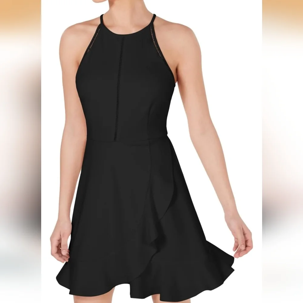 Speechless Black Mini Dress - Picture 2 of 7